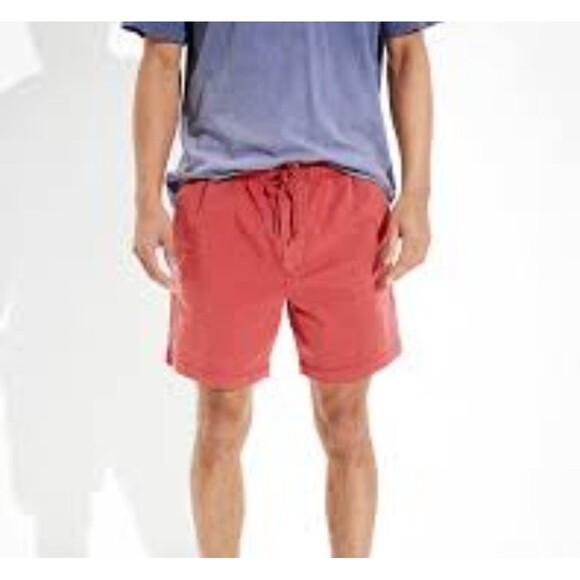 American Eagle Outfitters Other - American Eagle Flex Trekker Jogger Shorts Men's Medium (30x6) Faded Red Pockets